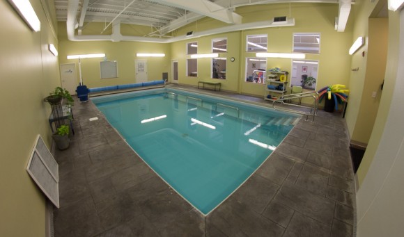 A photo of the PT360 aquatic therapy pool.