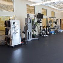 A photo of physical therapy and exercise equipment at PT360 Williston Vermont